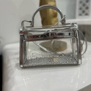 Silver Transparent Handbag